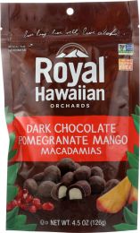 ROYAL HAWAIIAN ORCHARDS: Dark Chocolate Pomegranate Mango Macadamia Nuts (4.5 oz)