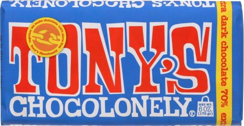 TONYS CHOCOLONEY: Dark Chocolate Bar 70% (6 oz)