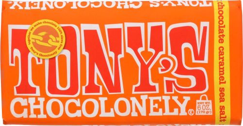 TONYS CHOCOLONEY: Chocolate Milk Caramel Sea Salt Bar (6 oz)