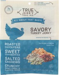 TRUE JERKY: Trail Mix Savory Turkey Jerky (2.5 oz)