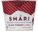 SMARI: Organic Icelandic Yogurt Black Cherry and Chia (5 oz)