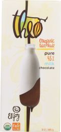 THEO CHOCOLATE: Organic Milk Chocolate 45% Cacao (3 oz)