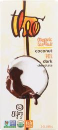 THEO CHOCOLATE: Organic 70 % Dark Chocolate With Toasted Coconut (3 oz)