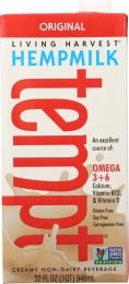 LIVING HARVEST: Tempt Hempmilk Creamy Non-Dairy Beverage Original (32 oz)