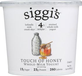 SIGGIS: 4% Whole Milk Strained Yogurt Honey (24 oz)