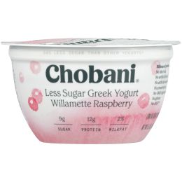 CHOBANI: Less Sugar Greek Yogurt Willamette Raspberry (5.30 oz)
