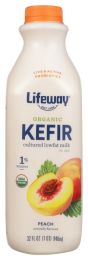 LIFEWAY: Organic Kefir Cultured Lowfat Milk Peach (32 oz)