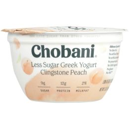 CHOBANI: Less Sugar Greek Yogurt Clingstone Peach (5.30 oz)