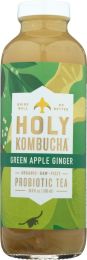 HOLY KOMBUCHA: Green Apple Ginger Probiotic Tea (16.9 oz)