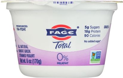 FAGE TOTAL GREEK: 0% Nonfat Greek Strained Yogurt (6 oz)