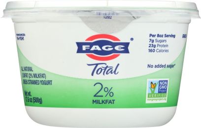 FAGE TOTAL GREEK: 2% All Natural Greek Strained Yogurt (17.6 oz)