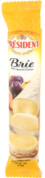 PRESIDENT: Soft Ripened Brie Cheese Log (6 oz)