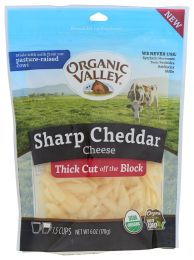 ORGANIC VALLEY: Sharp Cheddar Cheese Thick Cut Off the Block (6 oz)