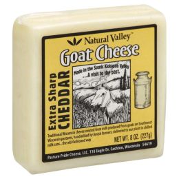 NATURAL VALLEY: Extra Sharp Cheddar Goat Cheese (8 oz)