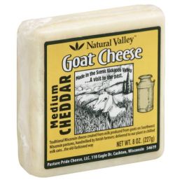 NATURAL VALLEY: Medium Cheddar Goat Cheese (8 oz)