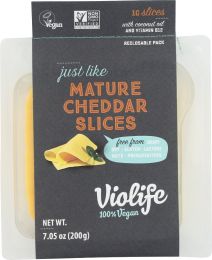 VIOLIFE: Just Like Mature Cheddar Slices Cheese (7.05 oz)