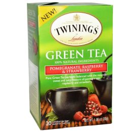 TWININGS OF LONDON: Green Tea Pomegranate Raspberry & Strawberry (1.06 oz)